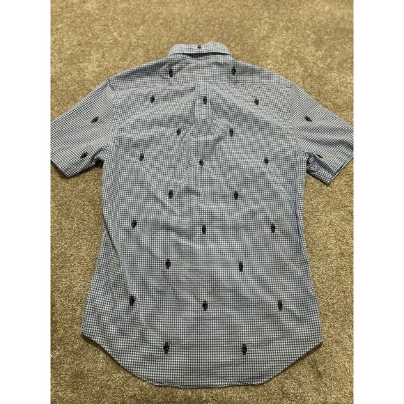 Polo Ralph Lauren Men’s M Button Down Bear All Over Print Gingham Slim Fit - Picture 9 of 9